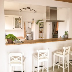 Kundenprojekt: Küchentresen aus Eiche in 250x40x3cm von Oliver